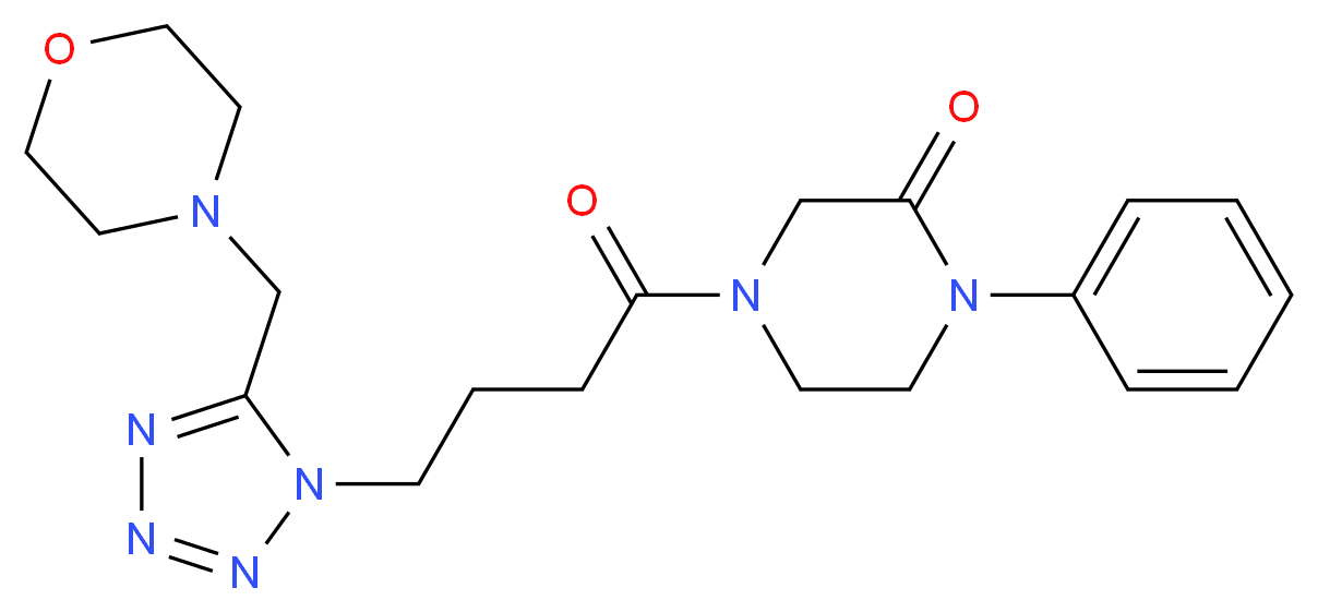 4-{4-[5-(4-morpholinylmethyl)-1H-tetrazol-1-yl]butanoyl}-1-phenyl-2-piperazinone_Molecular_structure_CAS_)
