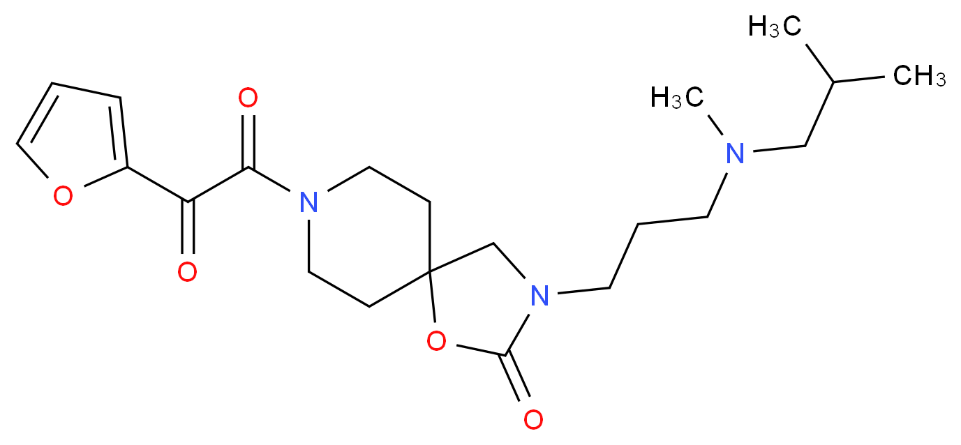 8-[2-furyl(oxo)acetyl]-3-{3-[isobutyl(methyl)amino]propyl}-1-oxa-3,8-diazaspiro[4.5]decan-2-one_Molecular_structure_CAS_)