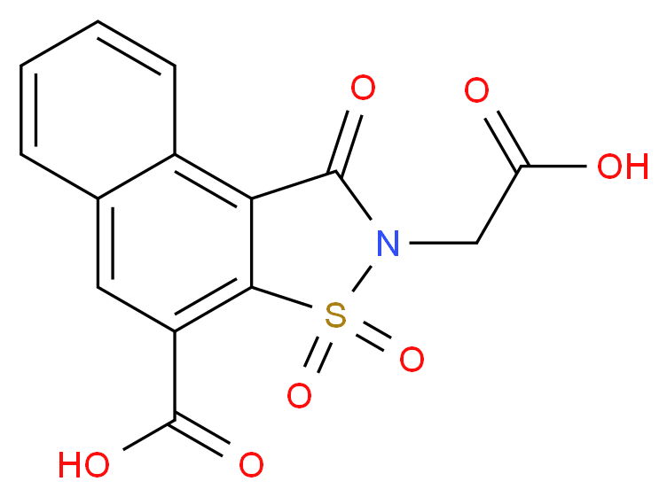 2-(CARBOXYMETHYL)-1-OXO-1,2-DIHYDRONAPHTHO[1,2-D]ISOTHIAZOLE-4-CARBOXYLIC ACID 3,3-DIOXIDE_Molecular_structure_CAS_)