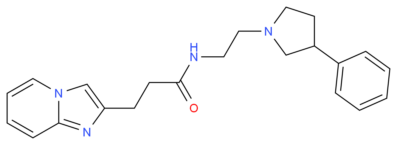 3-imidazo[1,2-a]pyridin-2-yl-N-[2-(3-phenylpyrrolidin-1-yl)ethyl]propanamide_Molecular_structure_CAS_)