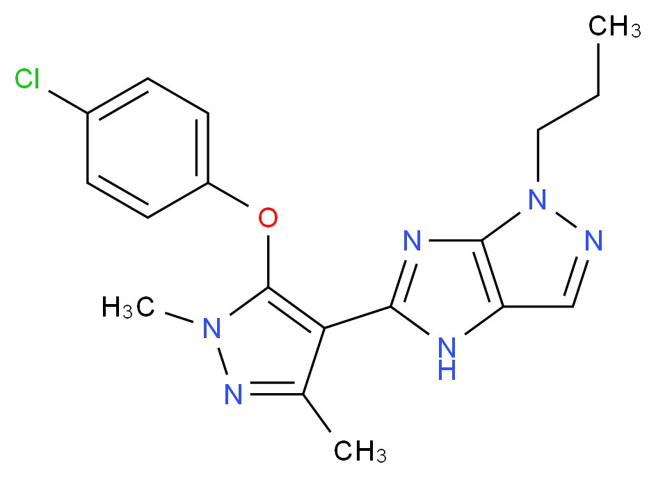 5-[5-(4-chlorophenoxy)-1,3-dimethyl-1H-pyrazol-4-yl]-1-propyl-1,4-dihydroimidazo[4,5-c]pyrazole_Molecular_structure_CAS_)