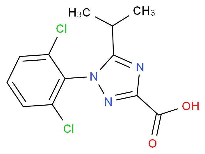 1-(2,6-dichlorophenyl)-5-(propan-2-yl)-1H-1,2,4-triazole-3-carboxylic acid_Molecular_structure_CAS_)