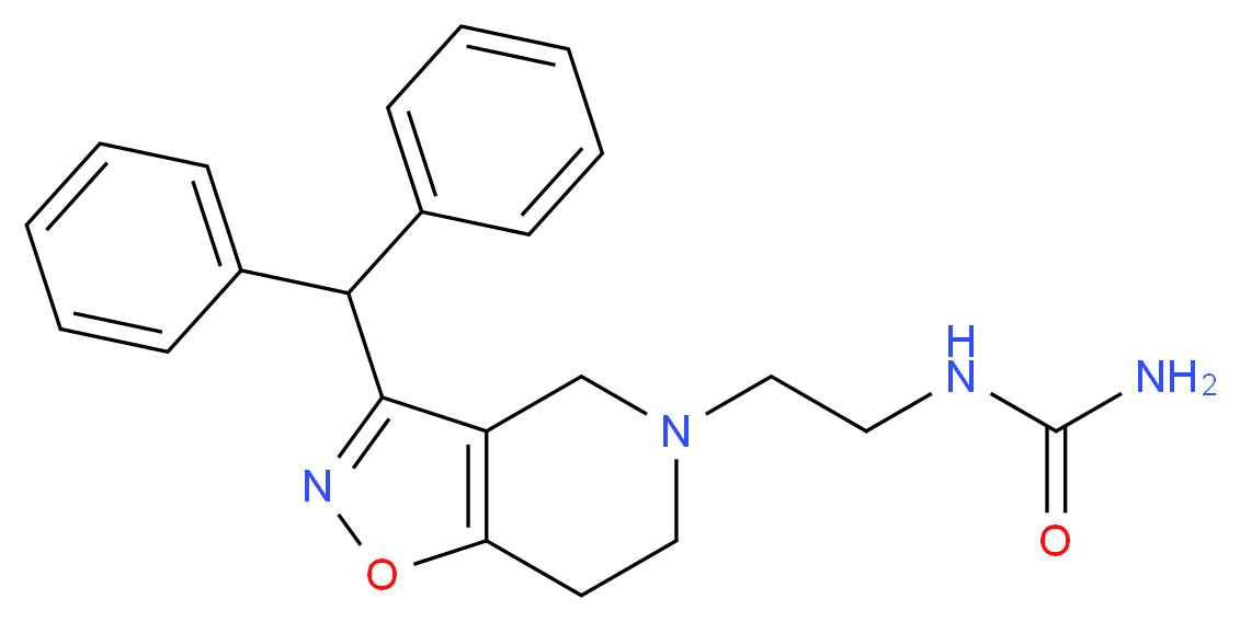 N-{2-[3-(diphenylmethyl)-6,7-dihydroisoxazolo[4,5-c]pyridin-5(4H)-yl]ethyl}urea_Molecular_structure_CAS_)