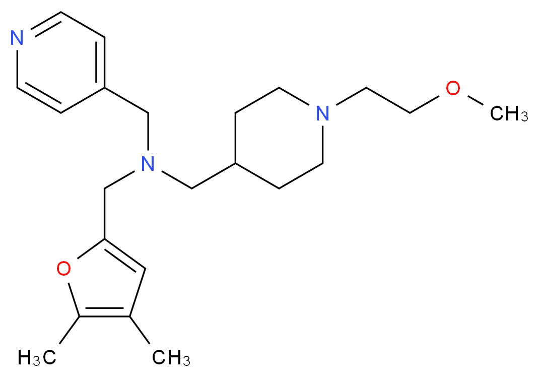 1-(4,5-dimethyl-2-furyl)-N-{[1-(2-methoxyethyl)-4-piperidinyl]methyl}-N-(4-pyridinylmethyl)methanamine_Molecular_structure_CAS_)
