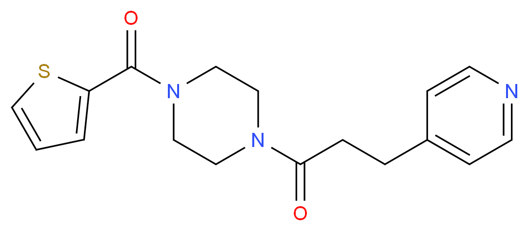 1-(3-pyridin-4-ylpropanoyl)-4-(2-thienylcarbonyl)piperazine_Molecular_structure_CAS_)