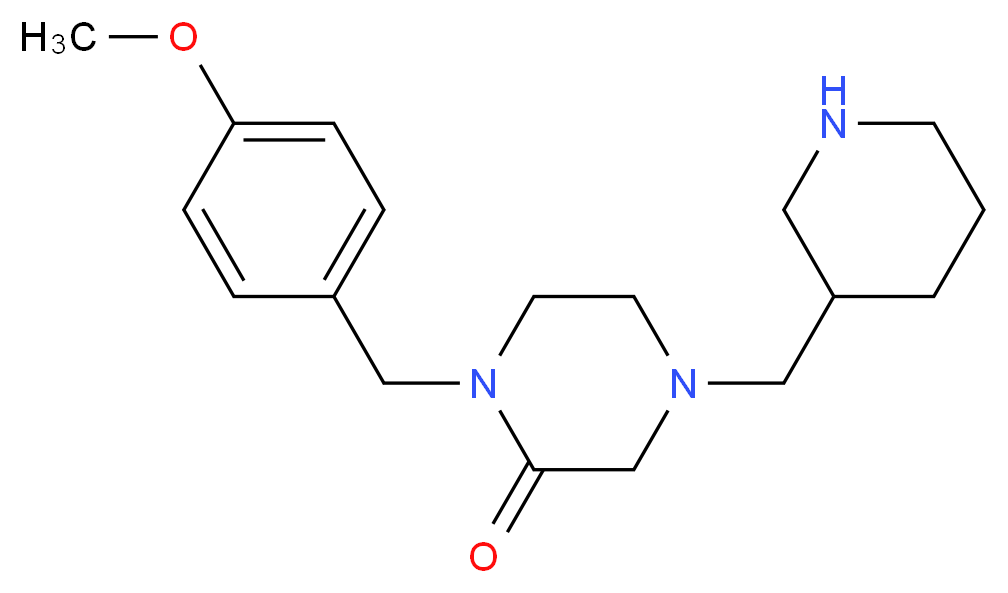 1-(4-methoxybenzyl)-4-(3-piperidinylmethyl)-2-piperazinone_Molecular_structure_CAS_)