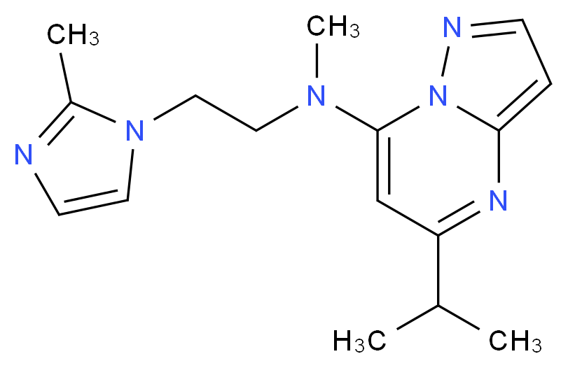 5-isopropyl-N-methyl-N-[2-(2-methyl-1H-imidazol-1-yl)ethyl]pyrazolo[1,5-a]pyrimidin-7-amine_Molecular_structure_CAS_)