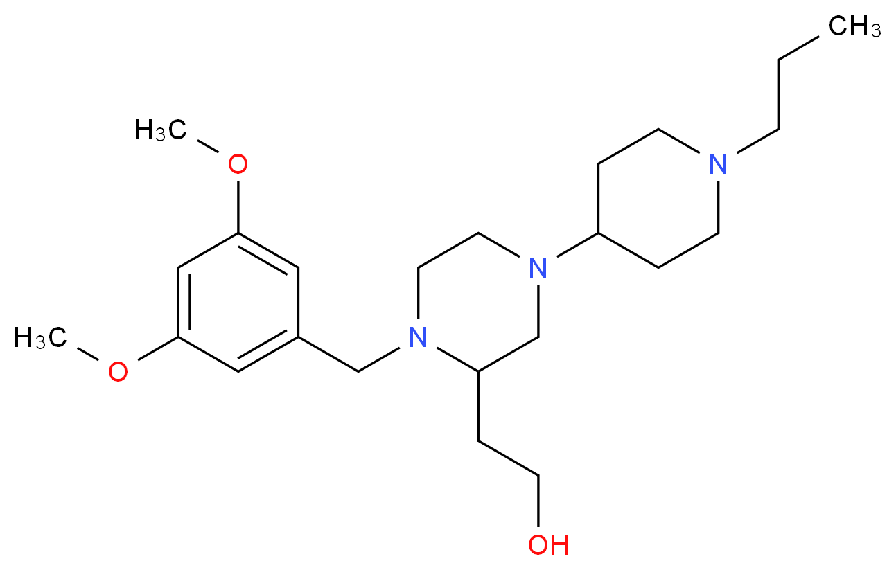 2-[1-(3,5-dimethoxybenzyl)-4-(1-propyl-4-piperidinyl)-2-piperazinyl]ethanol_Molecular_structure_CAS_)