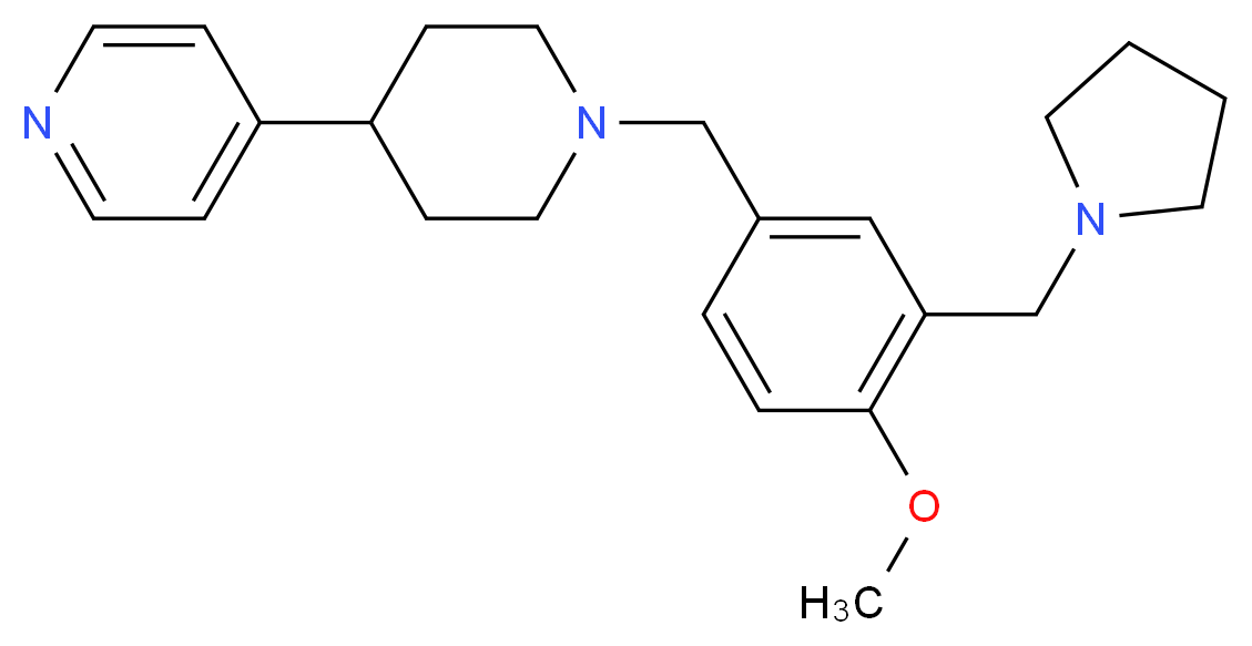 4-{1-[4-methoxy-3-(pyrrolidin-1-ylmethyl)benzyl]piperidin-4-yl}pyridine_Molecular_structure_CAS_)