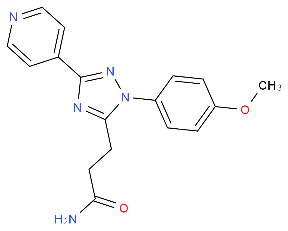 3-[1-(4-methoxyphenyl)-3-pyridin-4-yl-1H-1,2,4-triazol-5-yl]propanamide_Molecular_structure_CAS_)
