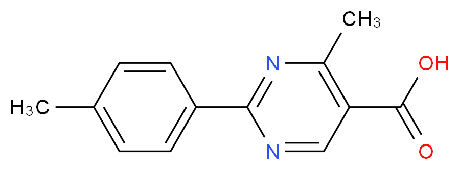 4-Methyl-2-(4-methylphenyl)pyrimidine-5-carboxylic acid_Molecular_structure_CAS_)