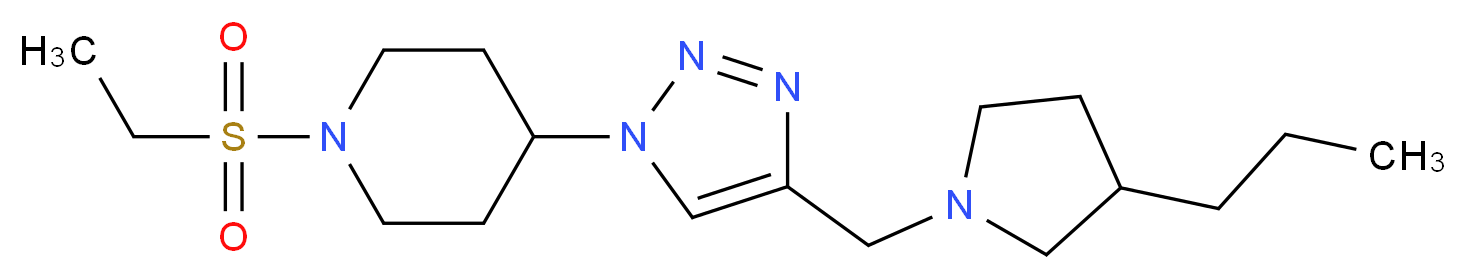 1-(ethylsulfonyl)-4-{4-[(3-propylpyrrolidin-1-yl)methyl]-1H-1,2,3-triazol-1-yl}piperidine_Molecular_structure_CAS_)