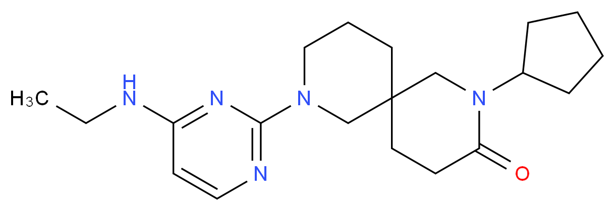 2-cyclopentyl-8-[4-(ethylamino)-2-pyrimidinyl]-2,8-diazaspiro[5.5]undecan-3-one_Molecular_structure_CAS_)