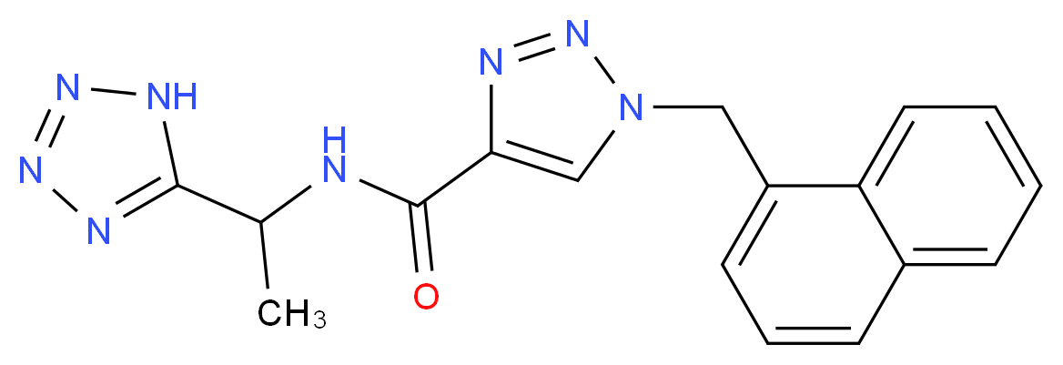 1-(1-naphthylmethyl)-N-[1-(1H-tetrazol-5-yl)ethyl]-1H-1,2,3-triazole-4-carboxamide_Molecular_structure_CAS_)