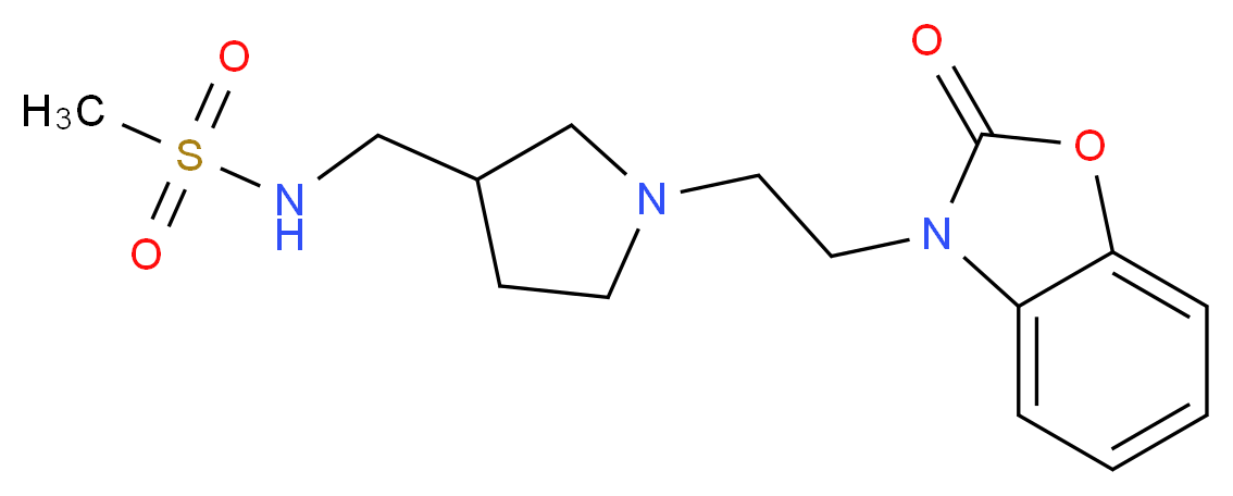 N-({1-[2-(2-oxo-1,3-benzoxazol-3(2H)-yl)ethyl]pyrrolidin-3-yl}methyl)methanesulfonamide_Molecular_structure_CAS_)