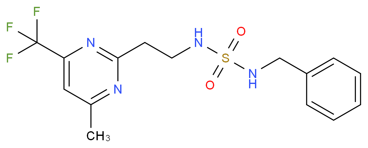 N-benzyl-N'-{2-[4-methyl-6-(trifluoromethyl)pyrimidin-2-yl]ethyl}sulfamide_Molecular_structure_CAS_)