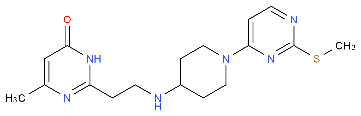 6-methyl-2-[2-({1-[2-(methylthio)pyrimidin-4-yl]piperidin-4-yl}amino)ethyl]pyrimidin-4(3H)-one_Molecular_structure_CAS_)