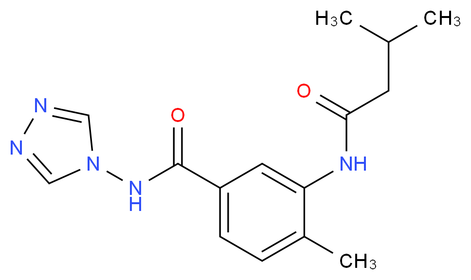 4-methyl-3-[(3-methylbutanoyl)amino]-N-4H-1,2,4-triazol-4-ylbenzamide_Molecular_structure_CAS_)