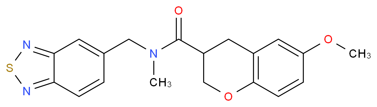 N-(2,1,3-benzothiadiazol-5-ylmethyl)-6-methoxy-N-methyl-3-chromanecarboxamide_Molecular_structure_CAS_)