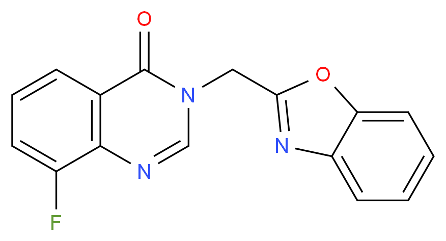 3-(1,3-benzoxazol-2-ylmethyl)-8-fluoroquinazolin-4(3H)-one_Molecular_structure_CAS_)