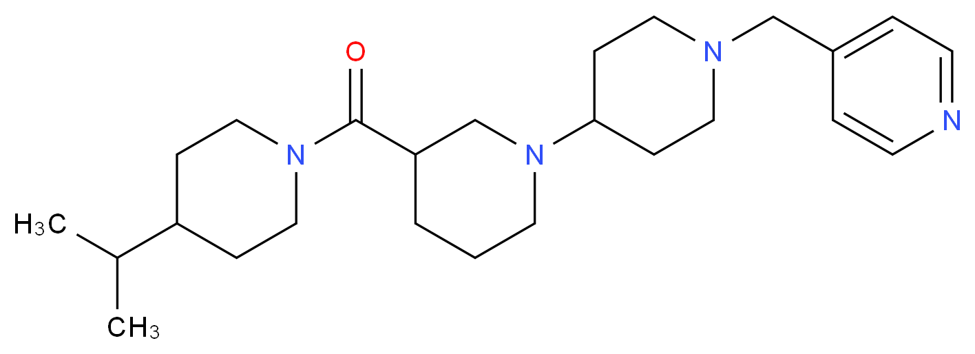 3-[(4-isopropylpiperidin-1-yl)carbonyl]-1'-(pyridin-4-ylmethyl)-1,4'-bipiperidine_Molecular_structure_CAS_)
