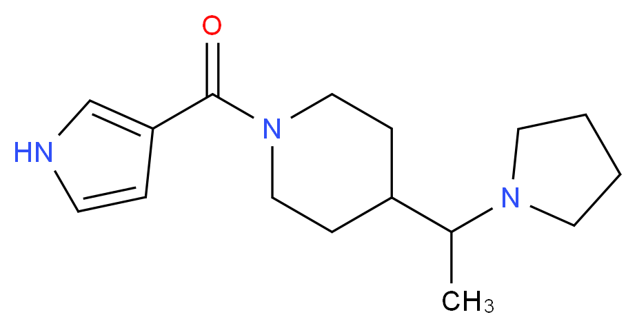 4-[1-(1-pyrrolidinyl)ethyl]-1-(1H-pyrrol-3-ylcarbonyl)piperidine_Molecular_structure_CAS_)