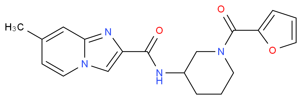 N-[1-(2-furoyl)piperidin-3-yl]-7-methylimidazo[1,2-a]pyridine-2-carboxamide_Molecular_structure_CAS_)
