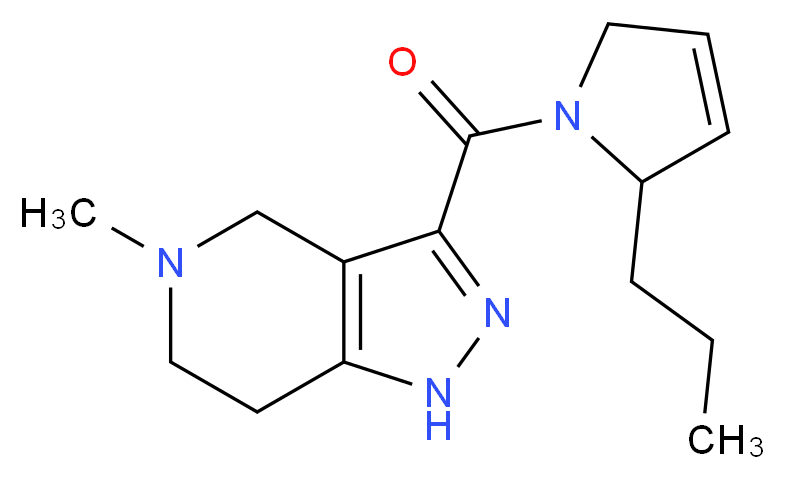 5-methyl-3-[(2-propyl-2,5-dihydro-1H-pyrrol-1-yl)carbonyl]-4,5,6,7-tetrahydro-1H-pyrazolo[4,3-c]pyridine_Molecular_structure_CAS_)