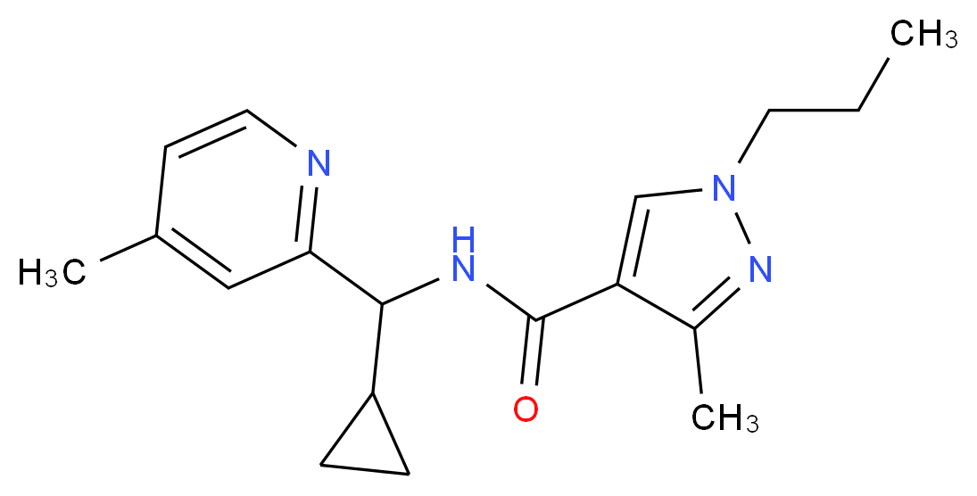 N-[cyclopropyl(4-methylpyridin-2-yl)methyl]-3-methyl-1-propyl-1H-pyrazole-4-carboxamide_Molecular_structure_CAS_)