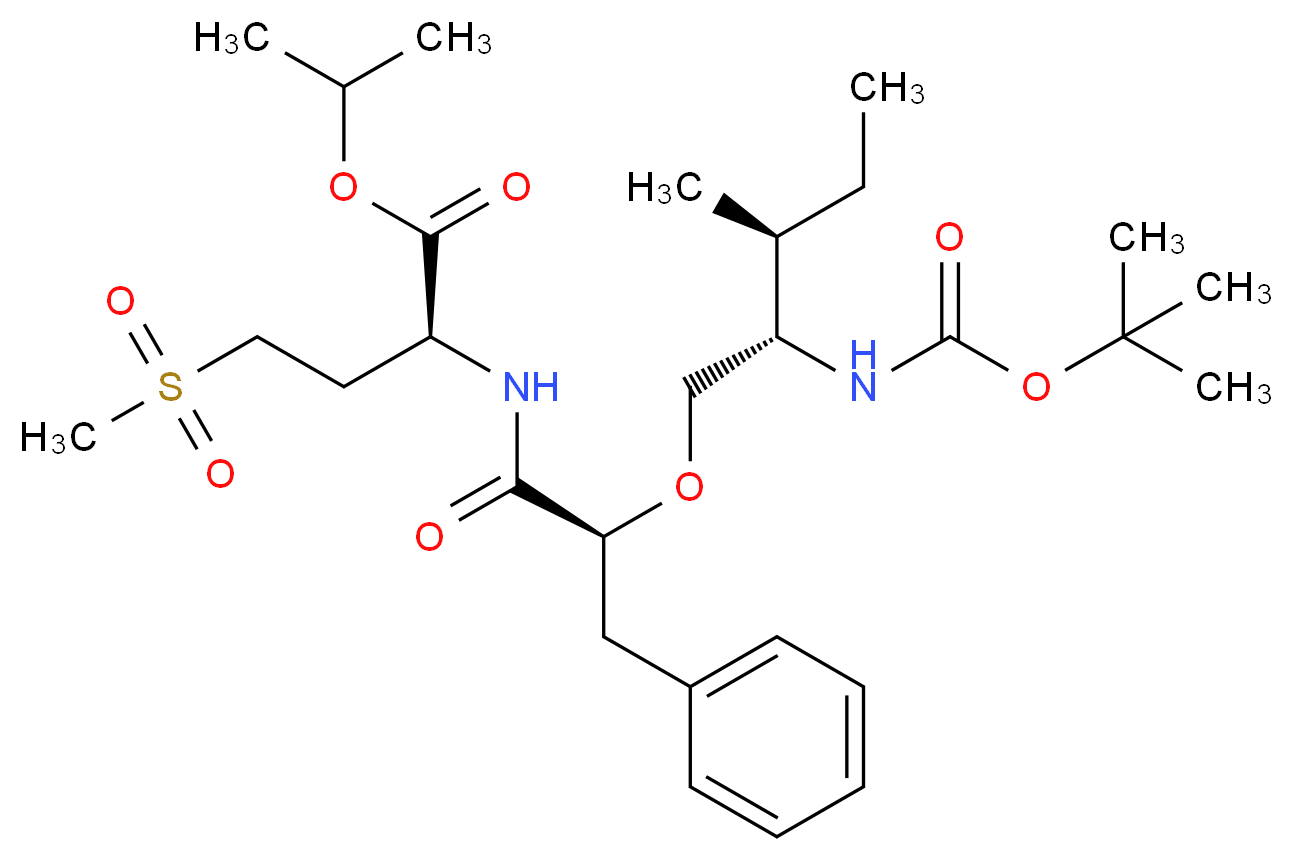 (2S)-[(2'S)-t-Boc-amino-(3'S)-methyl-1-pentyloxy]-3-phenylpropionyl-methionine Sulfone, Isopropyl Ester_Molecular_structure_CAS_1356016-69-7)