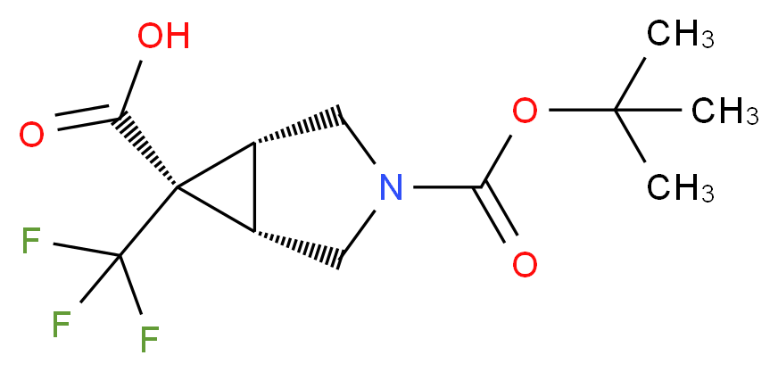 (1R,5S,6R)-3-[(tert-butoxy)carbonyl]-6-(trifluoromethyl)-3-azabicyclo[3.1.0]hexane-6-carboxylic acid_Molecular_structure_CAS_)