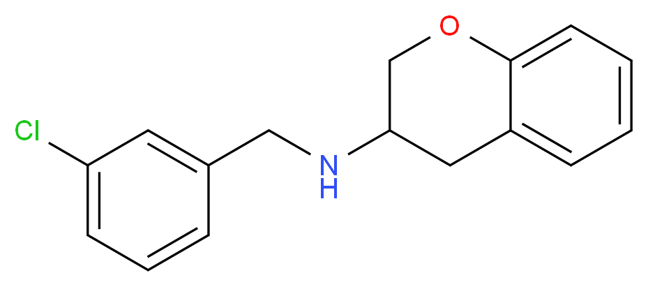 (3-chlorobenzyl)3,4-dihydro-2H-chromen-3-ylamine_Molecular_structure_CAS_)