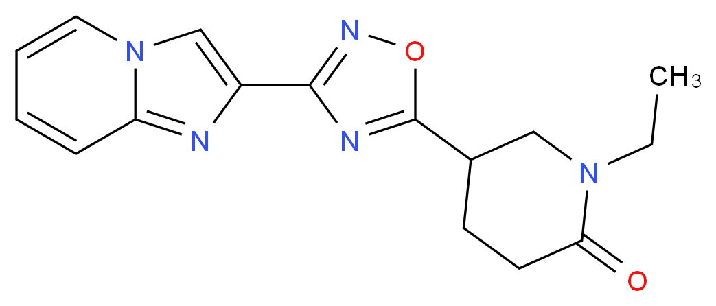 1-ethyl-5-(3-imidazo[1,2-a]pyridin-2-yl-1,2,4-oxadiazol-5-yl)-2-piperidinone_Molecular_structure_CAS_)