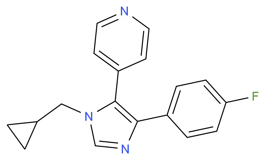 4-(4-FLUOROPHENYL)-1-CYCLOROPROPYLMETHYL-5-(4-PYRIDYL)-IMIDAZOLE_Molecular_structure_CAS_)