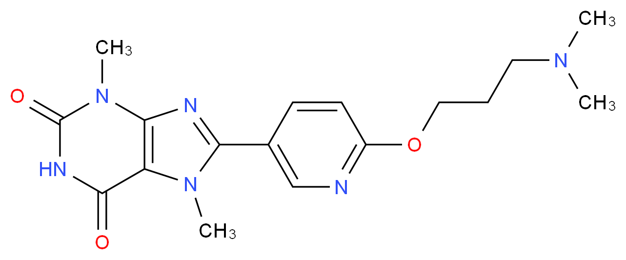 8-{6-[3-(dimethylamino)propoxy]pyridin-3-yl}-3,7-dimethyl-3,7-dihydro-1H-purine-2,6-dione_Molecular_structure_CAS_)