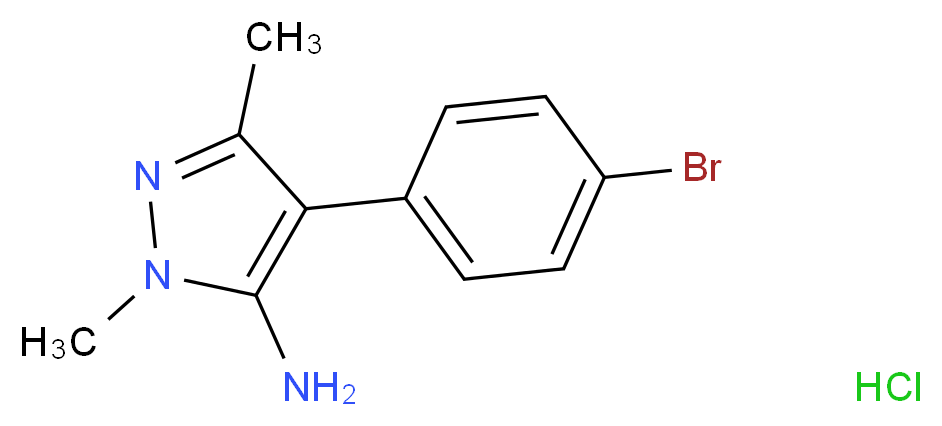 4-(4-bromophenyl)-1,3-dimethyl-1H-pyrazol-5-amine hydrochloride_Molecular_structure_CAS_)