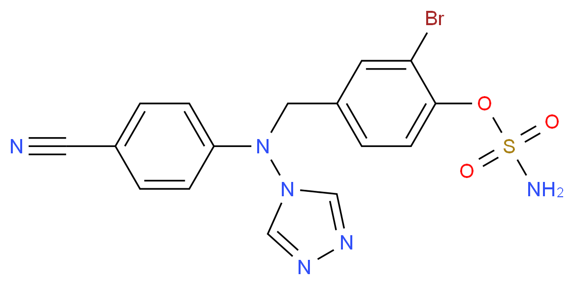 4-[(3-BROMO-4-O-SULFAMOYLBENZYL)(4-CYANOPHENYL)AMINO]-4H-[1,2,4]-TRIAZOLE_Molecular_structure_CAS_)