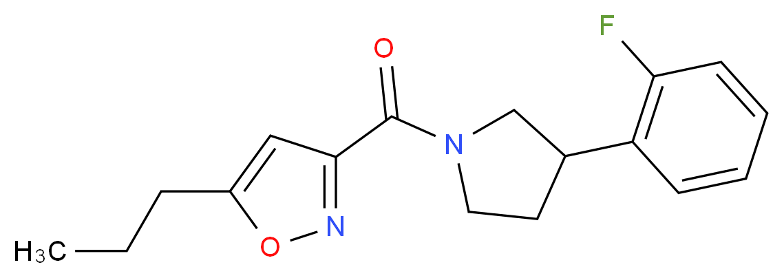 3-{[3-(2-fluorophenyl)-1-pyrrolidinyl]carbonyl}-5-propylisoxazole_Molecular_structure_CAS_)