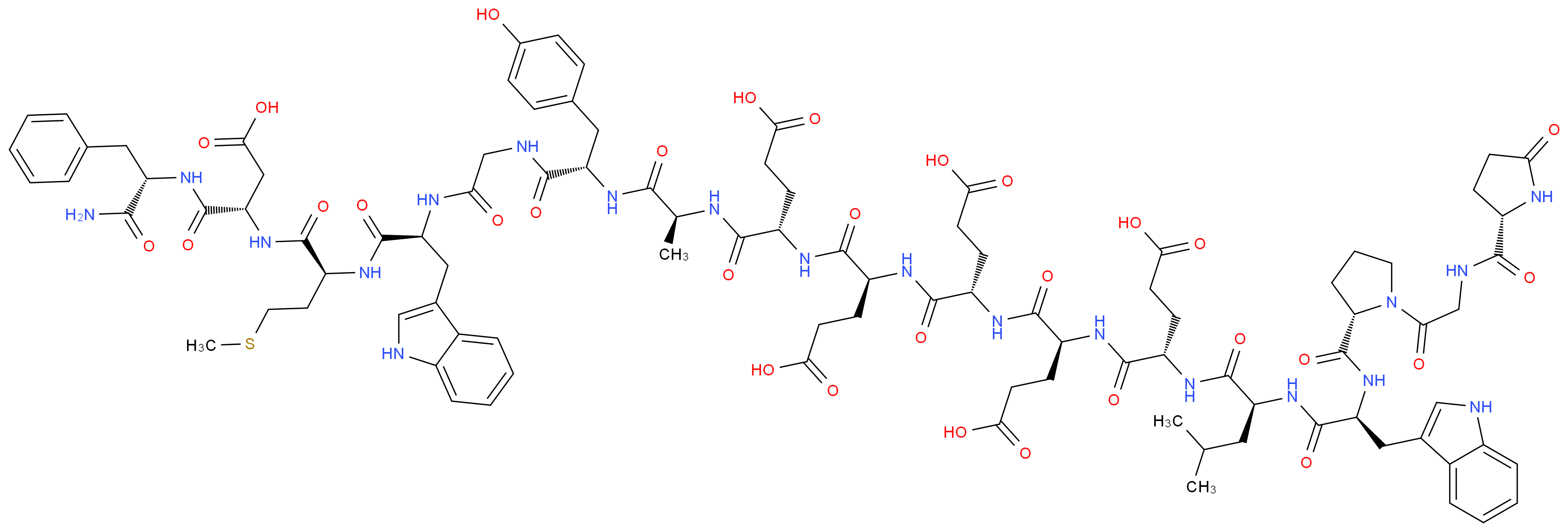 Gastrin I human_Molecular_structure_CAS_10047-33-3)