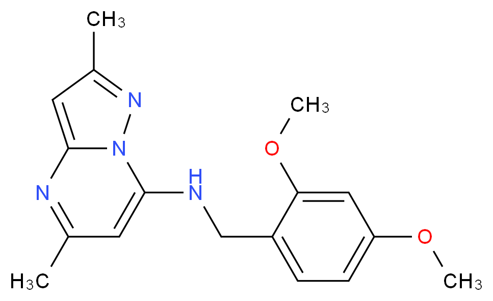 N-(2,4-dimethoxybenzyl)-2,5-dimethylpyrazolo[1,5-a]pyrimidin-7-amine_Molecular_structure_CAS_)