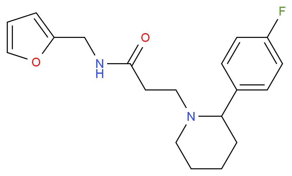 3-[2-(4-fluorophenyl)piperidin-1-yl]-N-(2-furylmethyl)propanamide_Molecular_structure_CAS_)