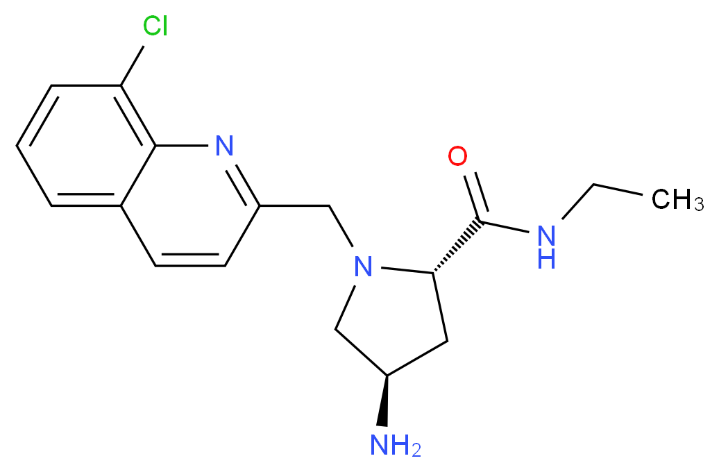 (2S,4R)-4-amino-1-[(8-chloroquinolin-2-yl)methyl]-N-ethylpyrrolidine-2-carboxamide_Molecular_structure_CAS_)
