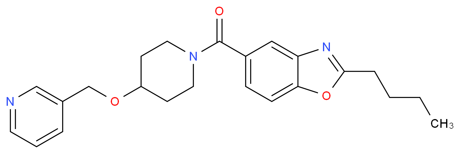 2-butyl-5-{[4-(3-pyridinylmethoxy)-1-piperidinyl]carbonyl}-1,3-benzoxazole_Molecular_structure_CAS_)