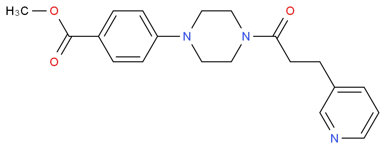methyl 4-{4-[3-(3-pyridinyl)propanoyl]-1-piperazinyl}benzoate_Molecular_structure_CAS_)