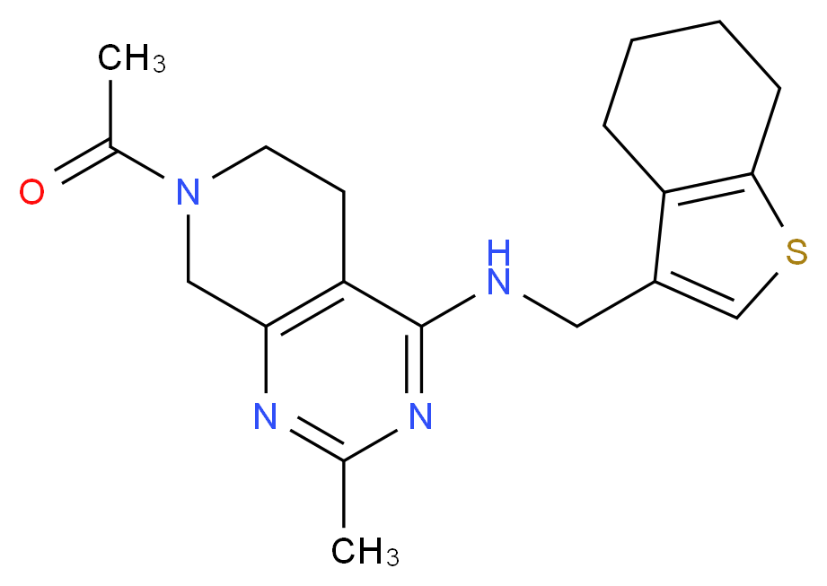 7-acetyl-2-methyl-N-(4,5,6,7-tetrahydro-1-benzothien-3-ylmethyl)-5,6,7,8-tetrahydropyrido[3,4-d]pyrimidin-4-amine_Molecular_structure_CAS_)