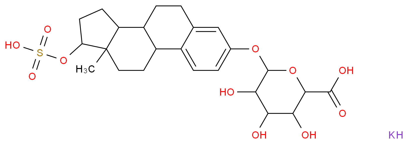 β-Estradiol 3-(β-D-glucuronide) 17-sulfate dipotassium salt_Molecular_structure_CAS_99156-45-3)