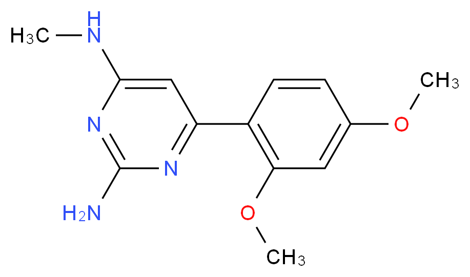 6-(2,4-dimethoxyphenyl)-N~4~-methylpyrimidine-2,4-diamine_Molecular_structure_CAS_)