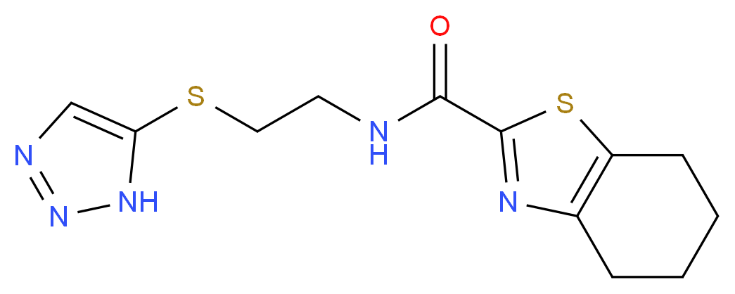 N-[2-(1H-1,2,3-triazol-5-ylthio)ethyl]-4,5,6,7-tetrahydro-1,3-benzothiazole-2-carboxamide_Molecular_structure_CAS_)