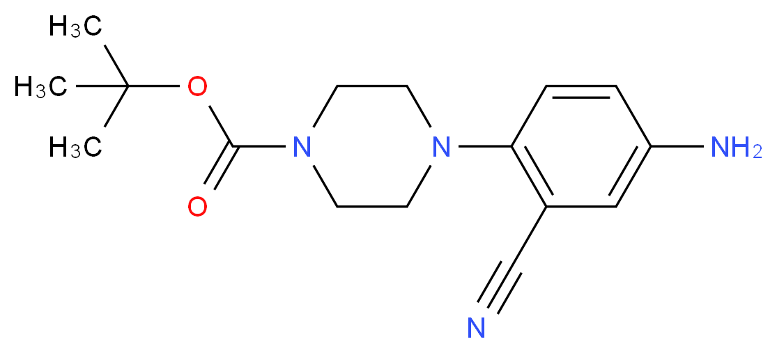 tert-Butyl 4-(4-amino-2-cyanophenyl)piperazine-1-carboxylate_Molecular_structure_CAS_288251-85-4)