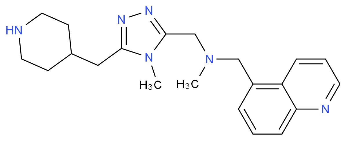 N-methyl-1-[4-methyl-5-(piperidin-4-ylmethyl)-4H-1,2,4-triazol-3-yl]-N-(quinolin-5-ylmethyl)methanamine_Molecular_structure_CAS_)